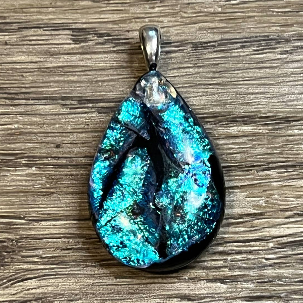 Hand Blown Venetian Murano Glass Drop Pendant
